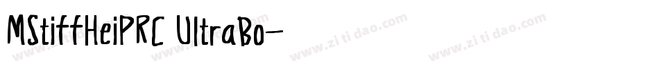 MStiffHeiPRC UltraBo字体转换
